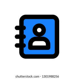 Notebook Icon Vector Illustration in Filled Style for Any Purpose
