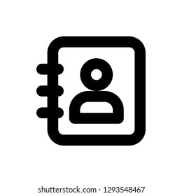 Notebook Icon Vector Illustration in Line Style for Any Purpose
