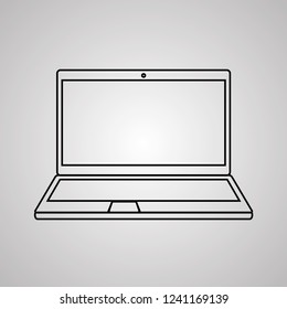 notebook icon vector illustration Linear symbol