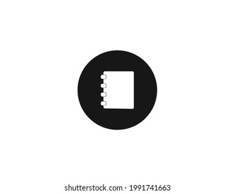 Notebook Icon. Vector Illustration  for mobile concept and web design. 