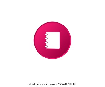 Icono de bloc de notas. Ilustración vectorial para concepto móvil y diseño web