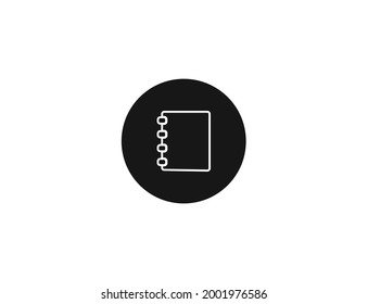 Notebook Icon. Vector Illustration  for mobile concept and web design