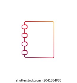 Notebook Icon. Vector Illustration for mobile concept and web design