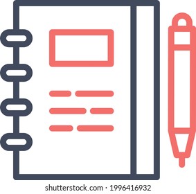 Notebook Icon vector image. Can be used for phone and tablet. Suitable for mobile apps, web apps and print media.