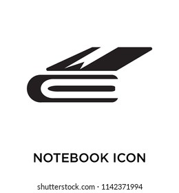 Notebook icon vector isolated on white background for your web and mobile app design, Notebook logo concept