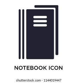 Notebook icon vector isolated on white background for your web and mobile app design, Notebook logo concept