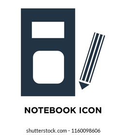 Notebook icon vector isolated on white background, Notebook transparent sign