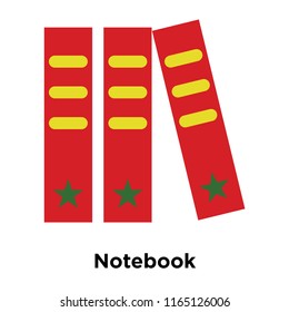 Notebook icon vector isolated on white background, Notebook transparent sign , colorful equipment symbols