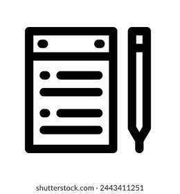 notebook icon. vector line icon for your website, mobile, presentation, and logo design.