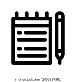 notebook icon. vector line icon for your website, mobile, presentation, and logo design.