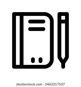 notebook icon. vector line icon for your website, mobile, presentation, and logo design.