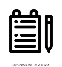 notebook icon. vector line icon for your website, mobile, presentation, and logo design.