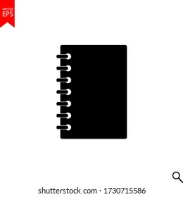 notebook icon vector, note, blank