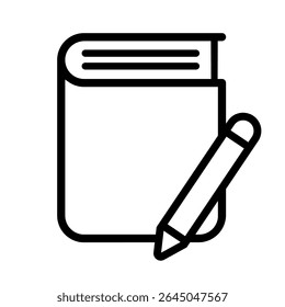 Notebook icon vector. Note illustration sign. Diary symbol. Copywriting web icon.