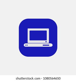notebook icon vector on blue