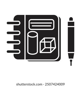 notebook icon vector on white background