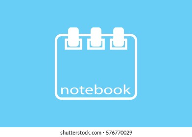 notebook icon vector, sign sketchpad.