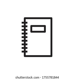 símbolo vectorial de icono de bloc de notas aislado