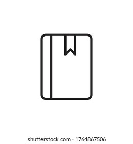 Symbol für Notizbuch, Vektorsymbol einzeln