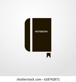 notebook icon. vector sign symbol on white background