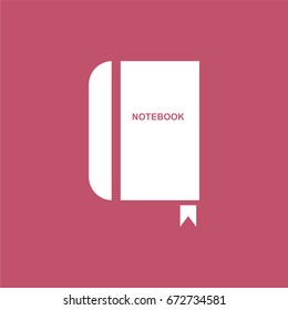 notebook icon. vector sign symbol on white background