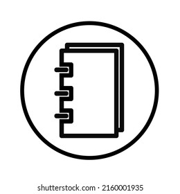 notebook icon vector with simple design