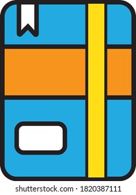 Notebook icon vector, simple ilustration
