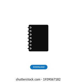 Notebook icon vector. Simple sign