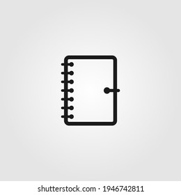 Notebook icon vector. Simple sign