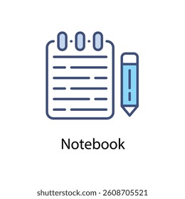 Notebook icon vector stock illustration