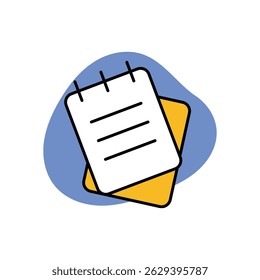 Icono de cuaderno Vector ilustración de stock