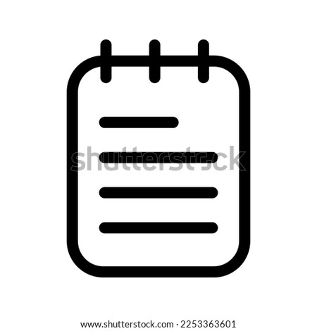 Notebook Icon Vector Symbol Design Illustration