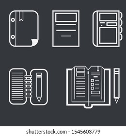 notebook, icon and vector to work your design image, to create illustrations, artistic works