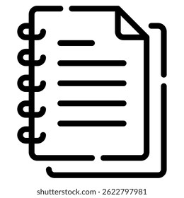 Notebook icon, for web, app, infographic, etc