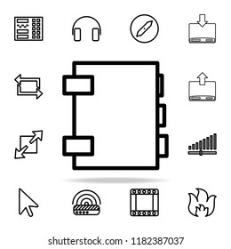 notebook icon. web icons universal set for web and mobile on white background