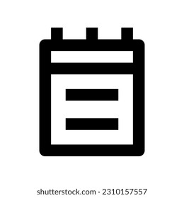 notebook icon for your website design, logo, app, UI.