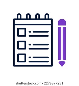 icono de bloc de notas para tu sitio web, móvil, presentación y diseño de logotipo.