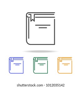notebook icons. Element of education for mobile concept and web apps. Thin line  icon for website design and development, app development. Premium multi color icons on white background