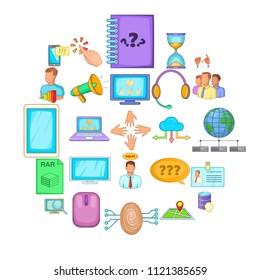 Notebook icons set. Cartoon set of 25 notebook vector icons for web isolated on white background