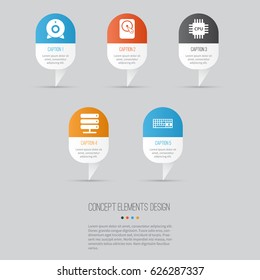 Notebook Icons Set. Collection Of Keypad, Database, Hdd And Other Elements. Also Includes Symbols Such As Web, Microprocessor, Keyboard.