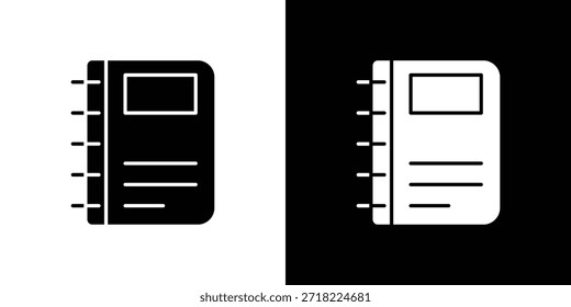 Iconos del cuaderno. Vector Plantilla Ilustración Símbolo Píxeles Perfecto