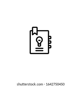 Notebook of Idea, Binder, Label Icon, Logo, Vector