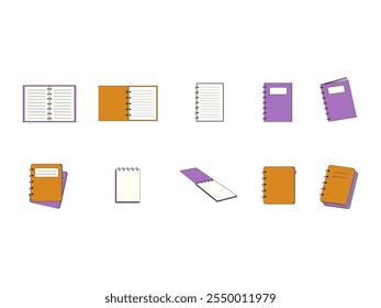 Notebook Illustration Design Element Set