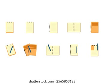 Notebook Illustration Design Element Set