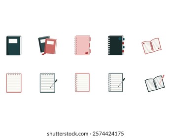Notebook Illustration Design Element Set