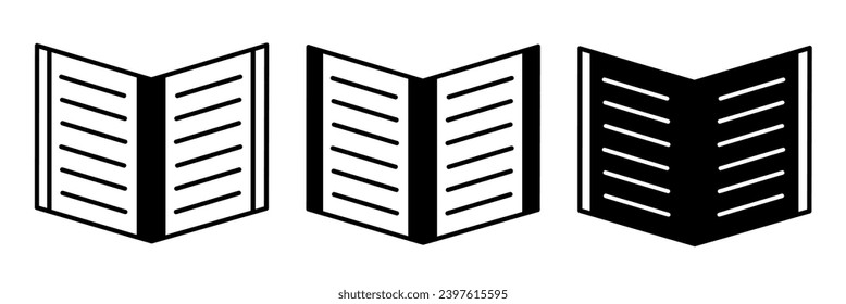 Notebook illustration. Notebook icon vector set. Design for business. Stock vector.