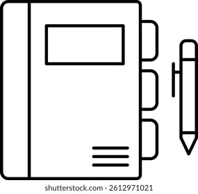    Notebook illustration with isolated background 