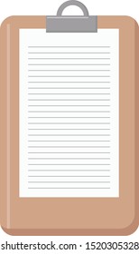 Notebook, illustration, vector on white background.