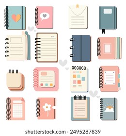 Ilustración de cuaderno Vector, Ilustración vectorial pastel