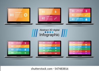 Notebook infographic icon with white reflect.